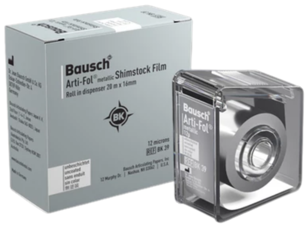 BK 39 артикуляционная фольга без покрытия, 16ммх20м, 12мкм