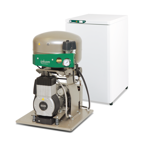 Cтоматологический компрессор DK50 PLUS S/M, производительность 58 л/м, ресивер 25 л, ш/п шкаф, с осушителем