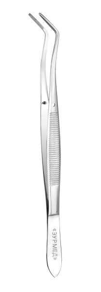 Пинцет стоматологический, с насечкой, 16см
