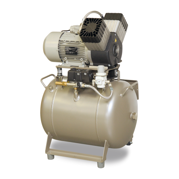 Компрессор медицинский стоматологический DK50 2V/50/M производительность 110 л/м, ресивер 50 л, без ш/п шкафа, с осушителем