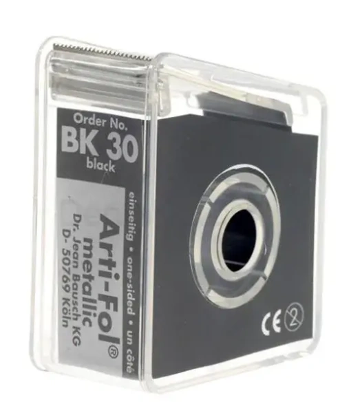 BK 30 артикуляционная фольга металлик, черная , 22ммх20м, 12мкм, односторонняя