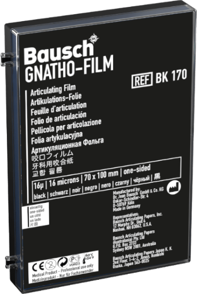 BK 170 окклюзионная фольга односторонняя, черная, 50 листов,100х70мм,16мкм