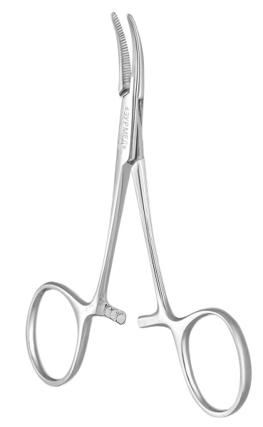 Зажим изогнутый, 10 см