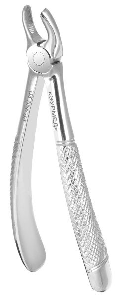 Щипцы для удаления верхних малых резцов изогнутые