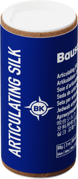BK 877 артикуляционный шелк (ролик 3м х 80мм), 80 мкм, синий