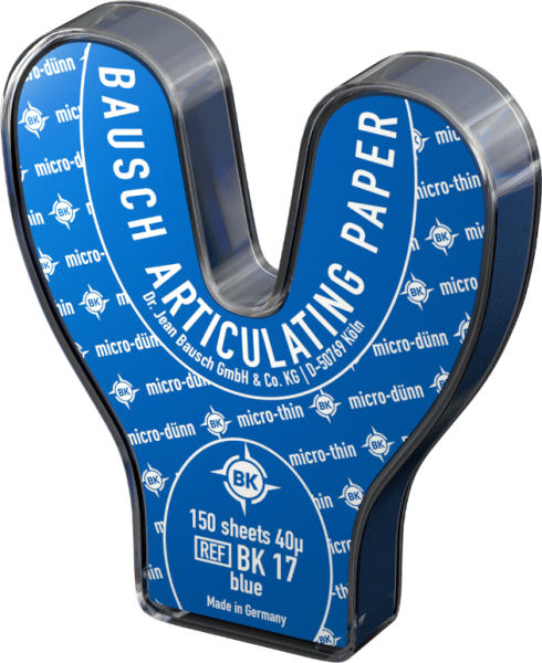 BK 17 артикуляционная бумага 150 листов, синяя, 40мкм, подкова